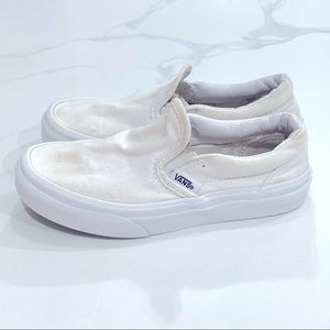 VANS White Slip Ons Old Skool girls boys kids
